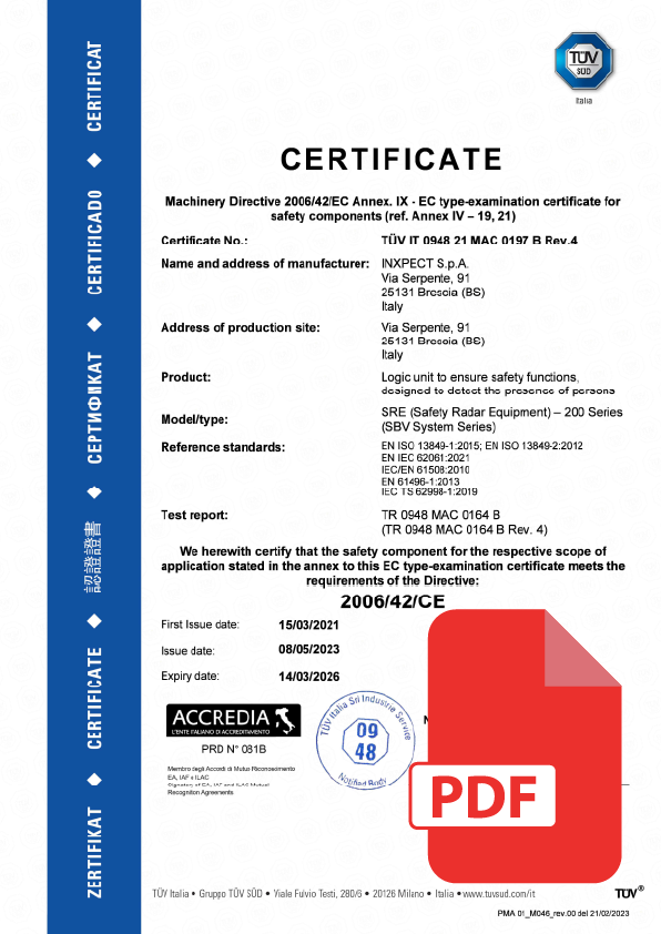 SAFER G Declaration of Conformity